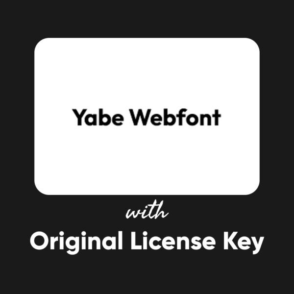 Yabe Webfont with License Key